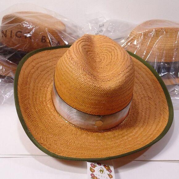 NWT FREYA Veronica Beard Freya NATURAL Ombre Straw Ribbon Sun Hat L NWT 260 main image 4